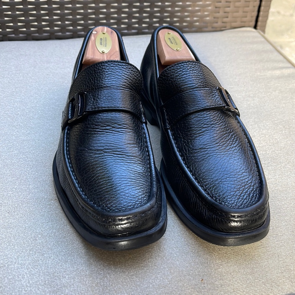 Black Salvatore Ferragamo Loafers, Size 8D